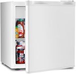 Antarctic Star Mini Fridge Compact Refrigerator with Freezer, Single Reversible Door, Dorm Fridge, Wire Shelf, Defrost Button, for Bedroom, Office, Garage, 1.7 Cu. Ft, White