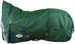 WeatherBeeta ComFiTec Plus Dynamic II High Neck Medium Horse Blanket, Hunter/Navy, 78"