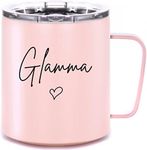 VIOLET & GALE Glamma Gifts for Grandma 12oz Thoughtful First Time Grandma Gifts New Grandma To Be Coffee Mug Glam Ma Travel Cup