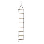 VIXERA Rope Ladder For Kids | Climbing Ladder For Kids | Wooden Ladder For Kids For Physical Activity | Indoor Outdoor Games For Kids (Balck), 1 Count