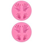 WINOMO Cupcake Toppers 2pcs Hand Baking Molds Baby Hand Mold Baby Feet Silicone Mold Baby Silicone Fondant Cake Mold Baby Fondant Footstep Craft Moulds for DIY Cake Chocolate Chocolate Candy Molds