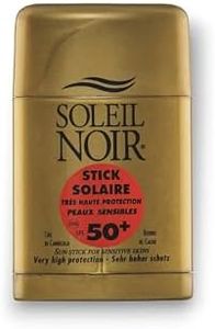 Soleil Noir - Stick Solaire Peaux Sensibles - SPF 50+, Très Haute Protection Solaire - Nourrit, Hydrate, Protège Visage et Corps - Fabrication Française - 10g