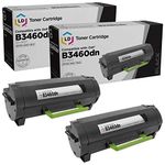 LD © Compatible Replacements for Dell 331-9807 (9GG2G) Set of 2 Extra High Yield Black Laser Toner Cartridges for use in Dell Laser B3460dn Printer