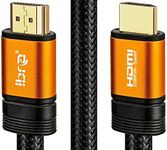 4K HDMI Cable 20M HDMI Lead - Ultra High-Speed 18Gbps HDMI 2.0b Cord 4K@30Hz Support Fire TV, Ethernet, Audio Return, Video UHD 2160p, HD 1080p, 3D, Xbox PlayStation PS3 PS4 PC - IBRA ORANGE