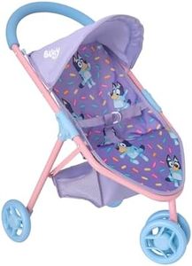 HTI Cochecito para muñecas Bluey Jogger | Cochecito de muñecas de Juguete | Cochecito de muñeca | Cochecito de muñeca para niños, Cochecito de Juguete fácil de Plegar | Cochecito de