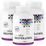 PlantVital RESVERATROL - High Potency 270 Vegan Capsules - Pure Resveratrol 600mg- Provides Antioxidants- Trans Resveratrol Supplements -Antioxidant Supplement