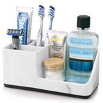 PARKMANI Toothbrush Holders for Bathroom Countertop, Kids Electric Toothbrush and Toothpaste Holder, Bathroom Accessories Vanity Organizer, Bathroom Organizers And Storage (White Marble)