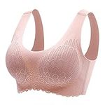 FEOYA Sports Bras for Women Lace Wireless Bra Push Up Seamless Bra Yoga Workout Running Bra with Removable Pad