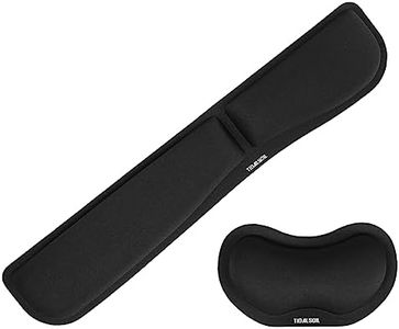 Memory Foam Set Keyboard Wrist Rest Pad, Mouse Wrist Cushion Support for Office, Computer, Laptop, Comfortable, Lightweight for Easy Typing Pain Relief, Black