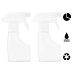 Spray Bottle 6 oz (180 ml), Leak Proof Squirt Bottle, 3 Ways Adjustable Nozzle, Refillable Empty Spray Bottle for Cleaning, Cats, Hair, Plants, 2-Pack