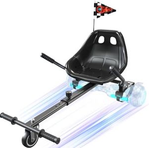 Awwscooter K1 Hoverboards Seat Attachment for Go-Kart, Deep Black