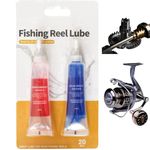 2PCS Fishing Reel Grease and Oil Kit,Reel Maintenance Oil Kit,Bearing Lubricant Oil,Fishing Reel Maintenance Oil Grease,Fishing Gear Lubricating Oil,Bearing Grease Kit,Lubricating Oil Grease Set