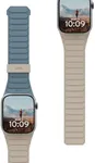 URBAN ARMOR GEAR UAG Compatible with Apple Watch Band 42/41/40mm Pathfinder Dune/Cloud Blue, Silicone Double Side Reversible Magnetic Band Watch Strap for iWatch Series 10/9/8/7/6/5/4/SE 2/SE