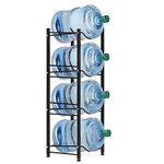 LIANTRAL Water Cooler Jug Rack, 4-Tier Heavy Duty Water Bottle Holder Storage Rack for 5 Gallon Water Dispenser, 5 Gallon Water bottle Holder, 5 Gallon Water Jug Holder