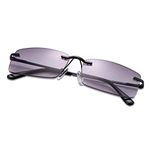 YIMI Full Lens Rimless Reading Sunglasses for Men Women Sun Glasses Spring Hinge Readers