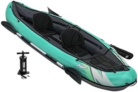 Bestway Hydro Force 2 Person Inflatable Kayak | Ventura Kayak Set with Hand Pump, Paddles and Storage Bag, Turquoise, 86 x 333 x 113 cm