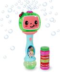 Little Kids Cocomelon Light and Sound Musical Bubble Wand, includes Bubble Solution