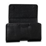 Universal Magnetic Holster Leather Case for iPhone Xs/X / 8 Plus / 7 Plus / 6s Plus / 6 Plus (Black, Large Size Phone)