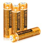 4 Pack HHR-55AAABU NI-MH Rechargeable Battery for Panasonic 1.2V 550mAh AAA Battery for Cordless Phones