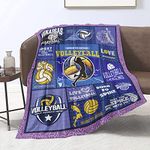 Volleyball Throw Blanket for Teen Girls Volleyball Blankets and Throws for Adult Kids Soft Flannel Fleece Cozy Blanket Bed Couch Sofa Blankets for Sport Fans Birthday Gift, 60''X80''