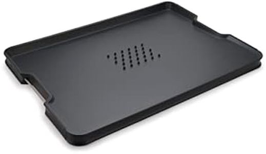 Joseph Joseph Cut&Carve Plus, Chopping and Carving Board, Extra Large- Black