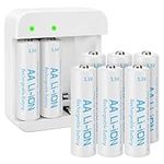 8 Pack Rechargeable 1.5V Lithium AA