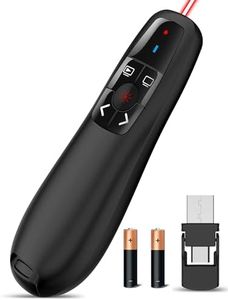 2-in-1 USB Type C Wireless Presenter Remote Presentation Clicker - PowerPoint Clicker with Red Pointer Long Rang PPT Control - Universal Power Point Slide Advancer for Mac Mac Laptop Computer Keynote