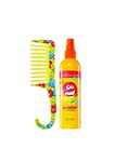 Natural Kids Hair Care Sets - Shampoo - Conditioner - Detangler Spray (Detangler Spray & Comb)