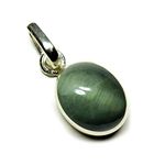 Jewelryonclick Natural Cat's Eye Silver Pendants For Men 5 Carat Gemstones Astrology Chakra Healing