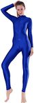 speerise Adult Lycra Spandex Long Sleeve Turtleneck Unitard Bodysuit, Royal Blue, XL