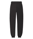 Fruit of the Loom Unisex Kids Elasticated Cuff Classic Jog Pants, Black, 12-13 YEARS (Manufacturer Size: 152)