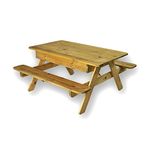 BrackenStyle Children's Sandpit Picnic Table - Kids Garden Play Table With Storage - 58CM Height & 1.03M Length