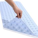 VHKD PVC Bathroom mat Anti Slip Rectangle (Blue | 70 x 45)