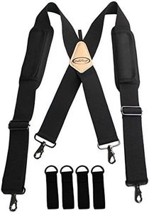 Tool Belt Braces Heavy Duty work suspenders Flexible Adjustable Straps with Comfortable Padded Shoulders Complete with 4 Loop Attachments