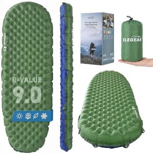 Elegear CumbreX™ Sleeping Pad for Camping with 9 R-Value, 4” Thick Ultralight Camping Sleeping Mat for All Seasons, Insulated Backpacking sleeping pad, Camping Mattress for Outdoor Hiking Tent, Single