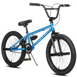 AVASTA 20 Inch Freestyle Youth BMX Bicycle Big Kids Teenager Bike for Age 6 7 8 9 10 11 12 13 14 Years Old Boys Girls Teen Adult and Beginner-Level Rider with 4 Peg, Blue