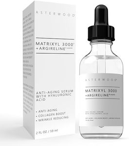 Matrixyl 3000 + Argireline Serum with Organic Hyaluronic Acid 60ml - Wrinkle / Ageing Fighting - Powerful Line Remover & Collagen Booster - Asterwood Naturals - 60ml Glass Dropper Bottle