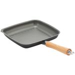 Judge Essentials Griddle Pan, 26x24cm - Non Stick & Carbon Steel - Stay Cool Wooden Handle