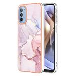 Motorola Moto G31 Case Moto G41 Case Glitter Phone Case Marble Design Case Thin Slim Soft TPU Silicone Shockproof Bumper Protective Rubber Phone Cover Case for Motorola Moto G31/G41- Rose gold