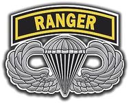 Army Sticker Airborne Ranger Jump Wings Decal United States Military for Car Truck Window Laptop Bumper US 4.5 in