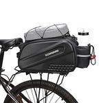 Bike Rear Rack Bag Bicycle Panniers Bags Waterproof Cycling Bike Rear Seat Bag 10L Capacity Bike Trunk Storage Bag with Reflective Strip,Taillight Loop,Shoulder Strap for Commuter Outdoor