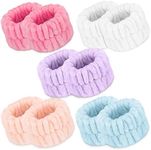 Absorbent Microfiber Spa Wrist Towels, Face Washing Wristbands for Girls to Prevent Water from Spilling Down Arms - 10PCS