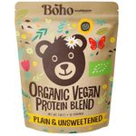 Boho Unflavoured Organic Vegan Protein Powder Blend (1kg - 57 Servings) Plain & Unsweetened, Organic Plant Based Protein, Dairy Free, Gluten Free, Lactose Free, Pea, Plant Protein Powder
