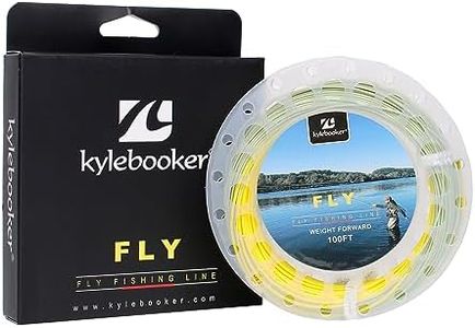 Fly Fishing Line with Welded Loop Floating Weight Forward Fly Lines 100FT (WF3F,Moss Green+Gold)