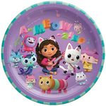 amscan Gabby's Dollhouse Round Paper Party Plates - 9" | Multi-color | Pack of 8