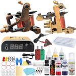 Tattoo Gizmo Tattoo Machine Kit for Professionals with Power Supply, Needles Complete Tattoo Kit, Tattoo Machine Full Tattoo Gun Set, Deutschland Liner & Shader Machines- DCMK2