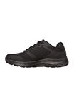 Skechers Men's Flex Advantage 4.0 Walking Shoe, Black Leather Mesh Pu Black Trim, 9 UK