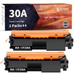 2PK [Latest Chip] CF230A 30A Black Toner Cartridge Replacement for HP 30A 30X CF230X, M227fdw Toner Work with Laserjet Pro M203dw M227fdn M227fdw M203dn M203d M227 M203 Printer Toner