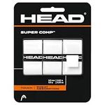 HEAD Unisex HEAD Super Comp Racquet Overgrip Tennis Racket Grip Tape 3 Pack White, White, One Size UK