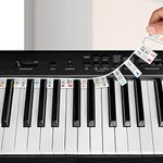 Removable Silicone Piano Notes Guide - Reusable 88 Key Full Size Piano Keyboard Note Labels, No Need Stickers, Keyboard Piano Note Strips with Box, Great Learning Tool for Beginners (Colorful)